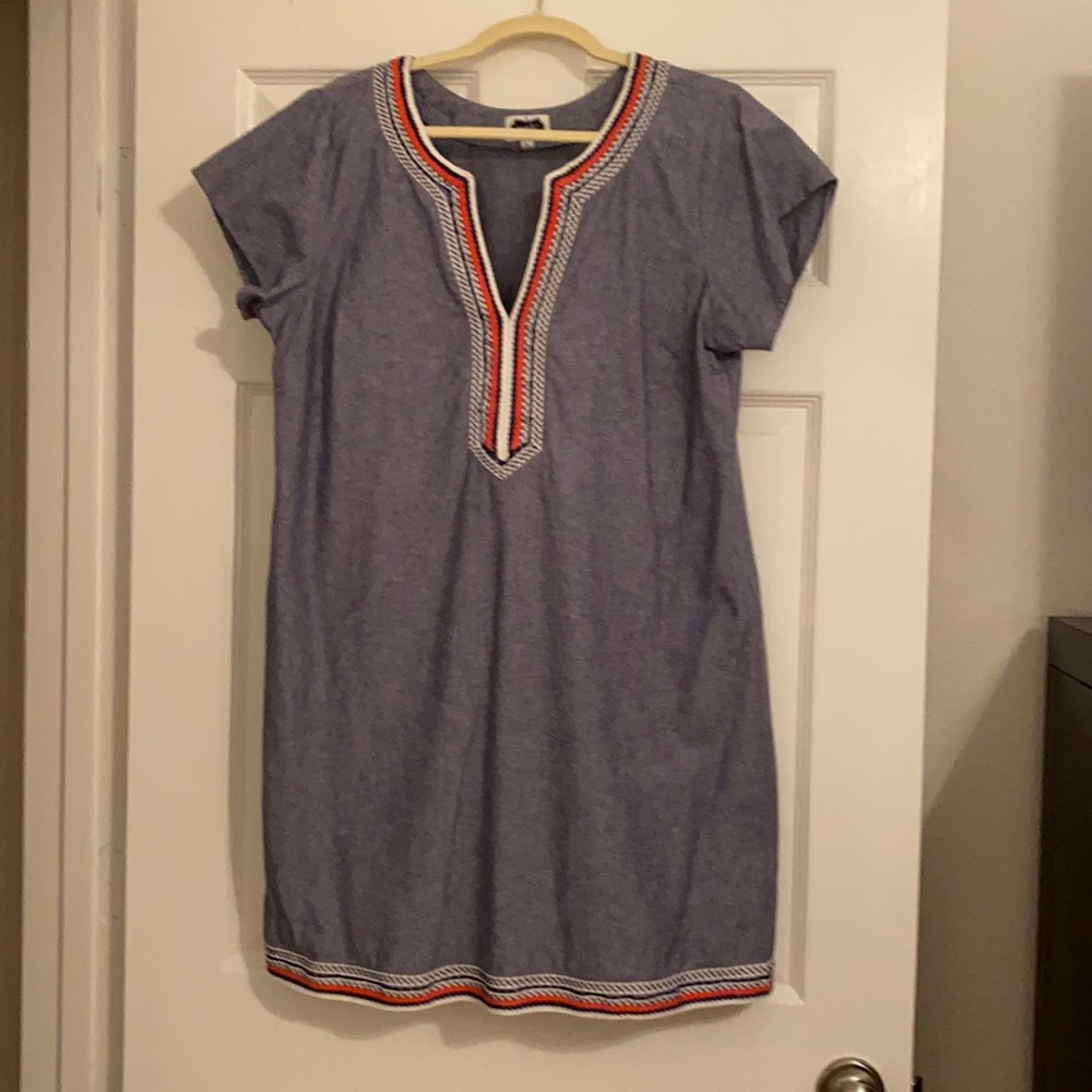 Spring denim/linen dress